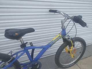 Bici infantil azul Decathlon ALTURAS 1'20-1'40cm.
