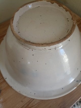 LEBRILLO ANTIGUO CERÁMICA FLORES