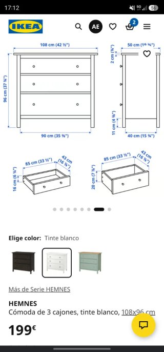 Cómoda Hemnes Blanca