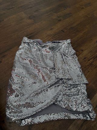 Falda Bershka lentejuelas multicolor