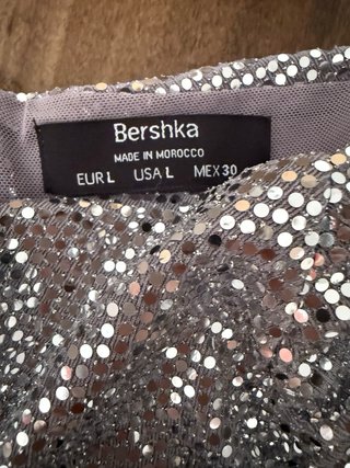 Falda Bershka lentejuelas multicolor