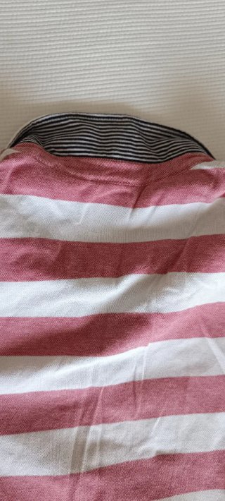 Polo Zara Rayas Rojas y Blancas Talla L ceñido