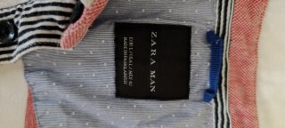 Polo Zara Rayas Rojas y Blancas Talla L ceñido