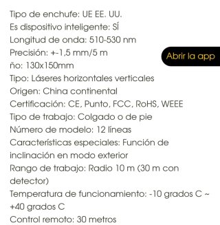 Nivel Láser 12 Líneas Verde