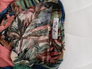 Vestido camisero estampado tropical