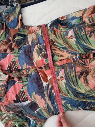 Vestido camisero estampado tropical