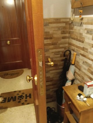 Puerta blindada madera