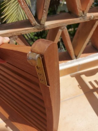 Reposapiés para tumbona de madera teka