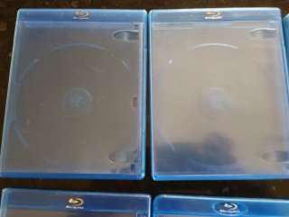10 Cajas Blu-ray Vacías Azules