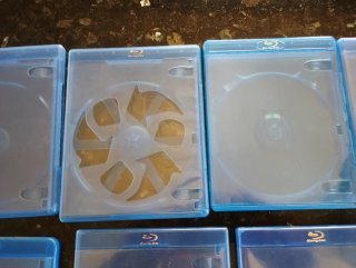 10 Cajas Blu-ray Vacías Azules