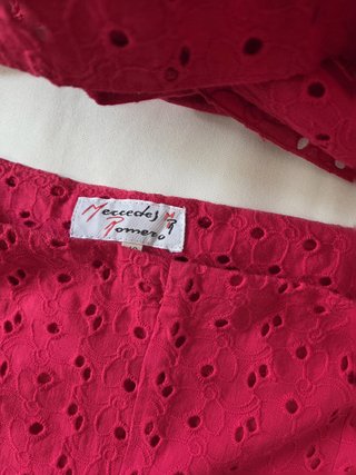 Conjunto Rojo Mercedes Romero Talla M Mujer