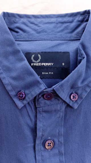 Camisa Fred Perry Original Nueva, Slim Fit Talla S