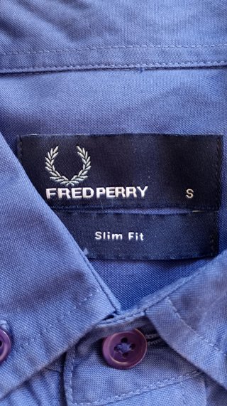 Camisa Fred Perry Original Nueva, Slim Fit Talla S