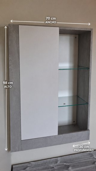 Mueble de salón modular gris