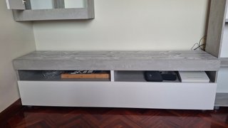 Mueble de salón modular gris