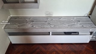 Mueble de salón modular gris