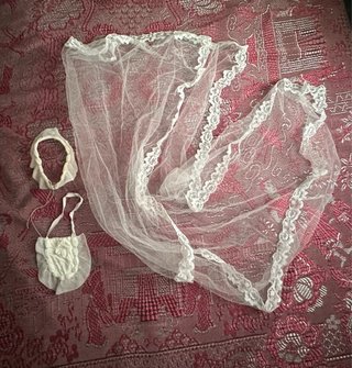 Vestido blanco de comunión vintage. Años 60.
