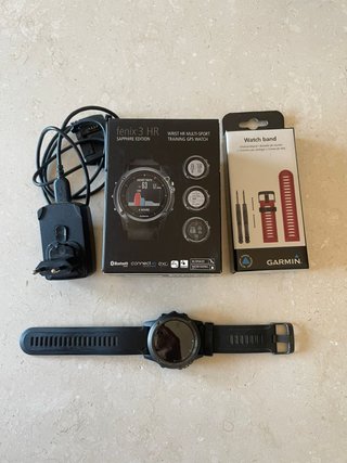 Garmin Fenix 3 HR Sapphire GPS Reloj + repuesto
