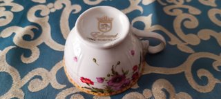 Set 4 Tazze con Piattino Edward Fine Porcelain