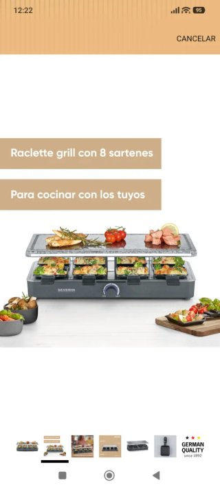 Raclette grill SEVERIN piedra natural