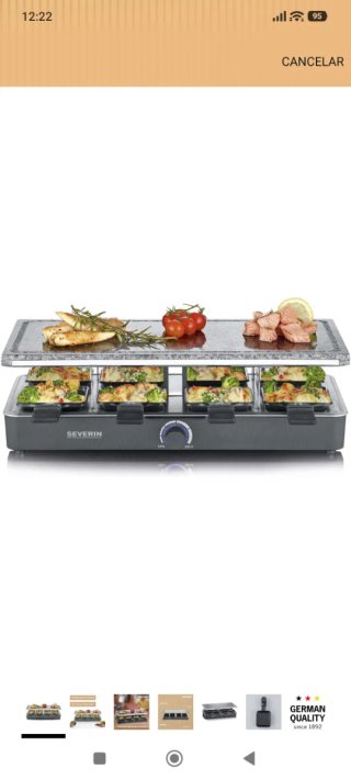 Raclette grill SEVERIN piedra natural