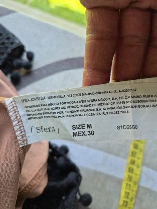 Vestido negro encaje talla M