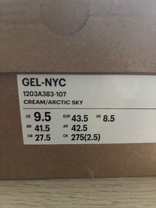 Asics Gel-NYC Cream/Arctic Sky Talla 44