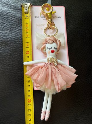 Piper-K Bailarina Llavero Bolso Dorado Rosa