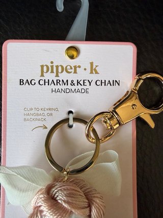 Piper-K Bailarina Llavero Bolso Dorado Rosa
