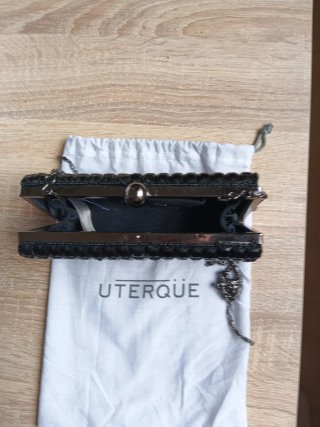 Bolso de fiesta Uterqüe negro
