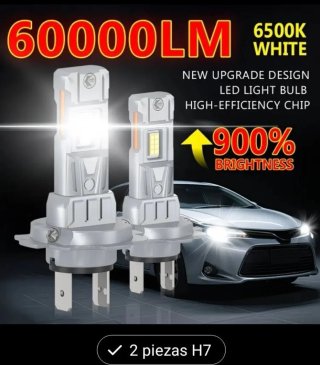 Bombillas LED H7 60000LM 6500K Blanco