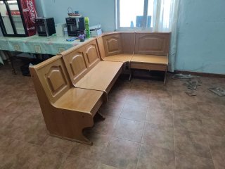 Rinconera cajonera de madera 2 módulos