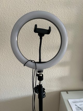 Aro de luz con trípode y soporte móvil