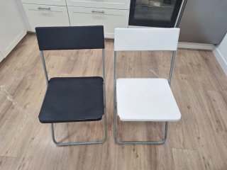 Juego de 6 Sillas Plegables ( 3 blancas 3 negras)