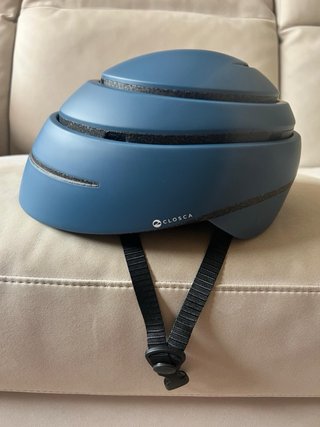 Casco Bici Plegable Azul