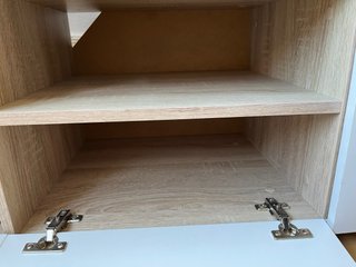 Mueble TV moderno blanco y madera