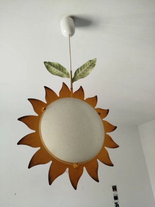 Lámpara infantil sol con hojas