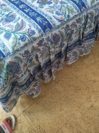 Edredón estampado floral azul 1,35