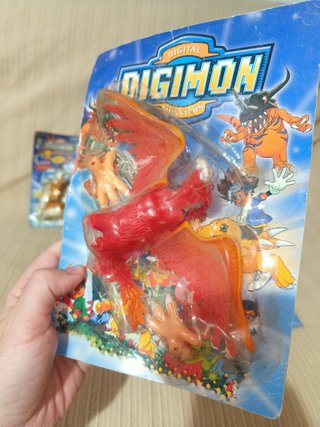 Lote juego + blisters figuras digimon años 90 2000