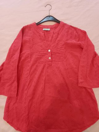 Blusa marila in sangallo rosa taglia S