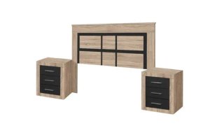 DORMITORIO NORDIC MESITA CABECERO CANAPE SINFONIER
