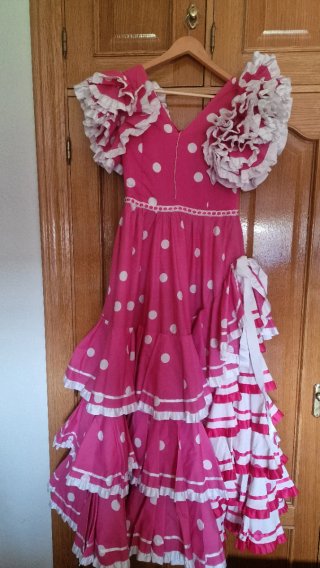 Vestido Flamenco Niña Lunares