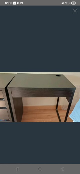Escritorio Ikea Negro/Marrón