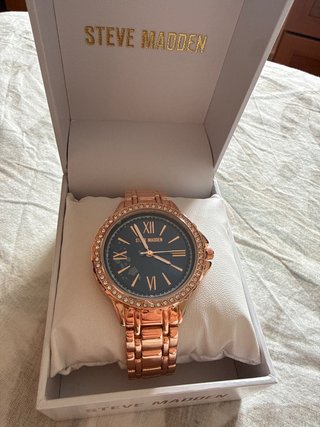 Reloj Steve Madden Oro Rosa y Azul Marino
