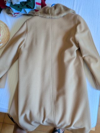 Abrigo lana talla 44 beige