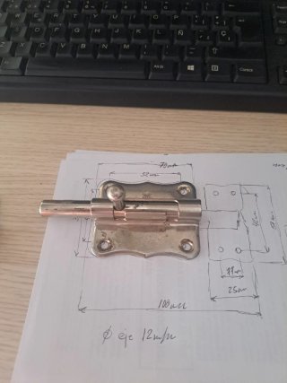 Pestillo de seguridad metálico