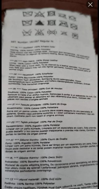 Chaqueta de piel auténtica