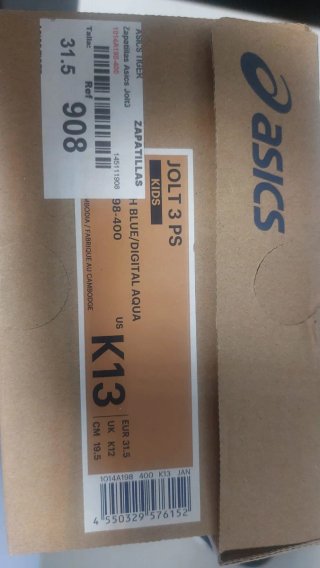 Zapatillas Asics niño azul y verde