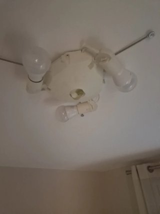Lámpara de techo dormitorio tela