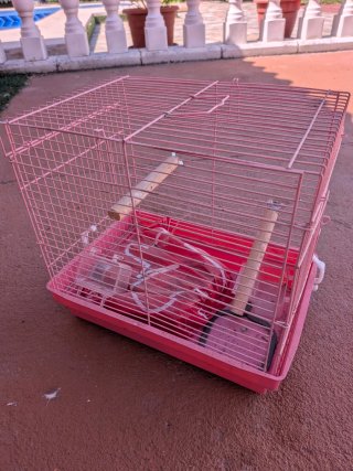 Jaula para hámster rosa